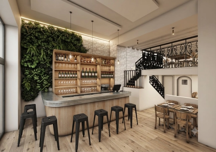 Bohemian, Contemporary, Restaurant, Full Project, Creation of exclusive furniture, 3D ambiance, Renovation