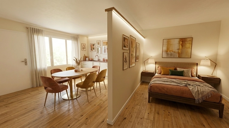 Bohemian, Scandinavian, Flats / Apartments, Feng Shui, Consultation Visit, Full Project, 3D ambiance, Plan, Renovation