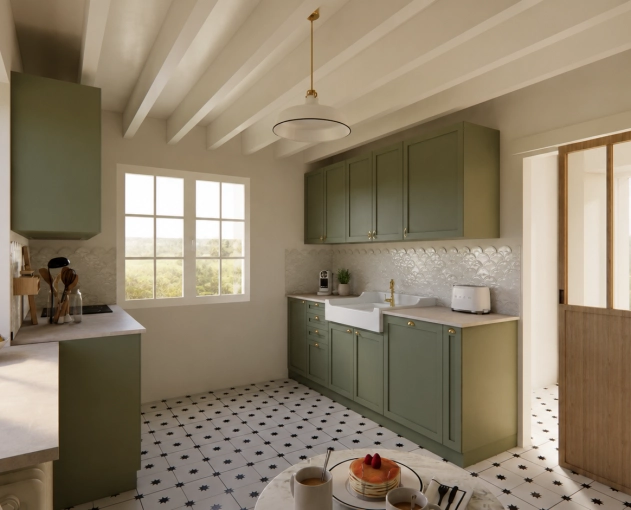 Vintage, Kitchen, Chic, Nature