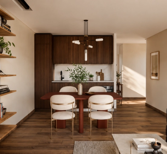Contemporary, Chic, Dining room