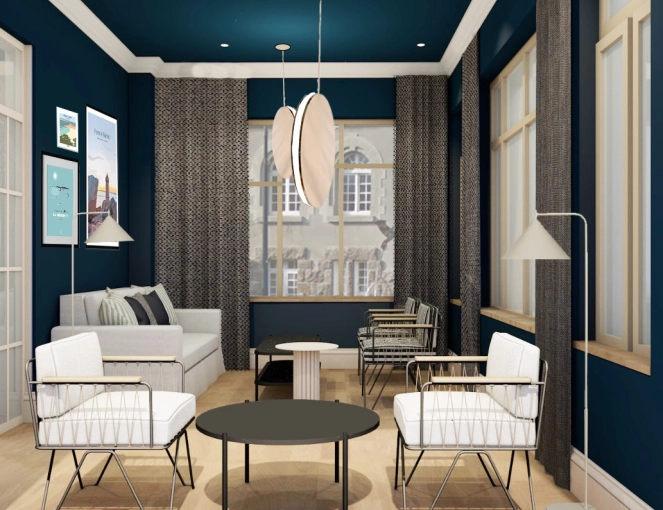 Restaurant, Chic, Consultation Visit, Creation of exclusive furniture, Shopping list, 3D ambiance, Plan, Renovation