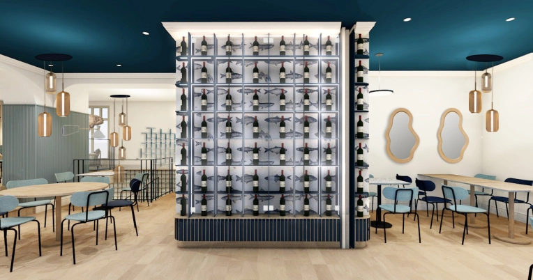 Restaurant, Chic, 3D ambiance, Plan, Renovation