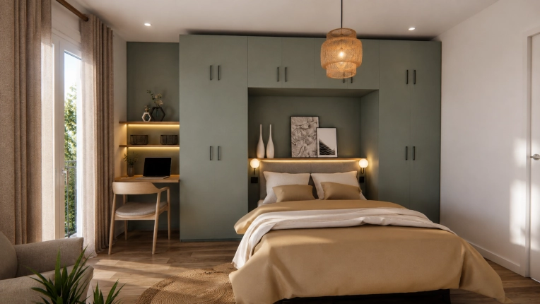 Minimalist, Room, Nature, Full Project, Creation of exclusive furniture, 3D ambiance, Plan, Renovation