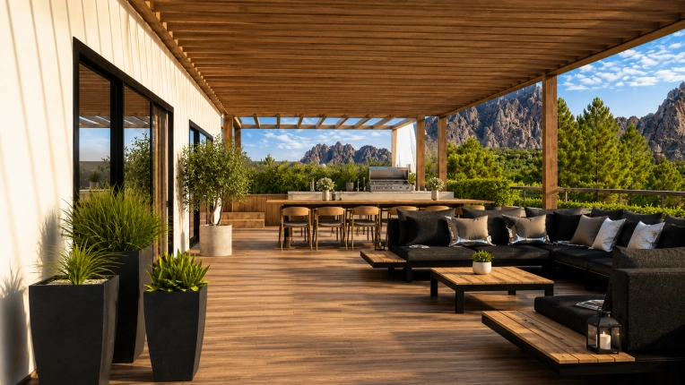 Minimalist, Outdoor/Garden, Nature, Consultation Visit, Full Project, Shopping list, 3D ambiance, Plan
