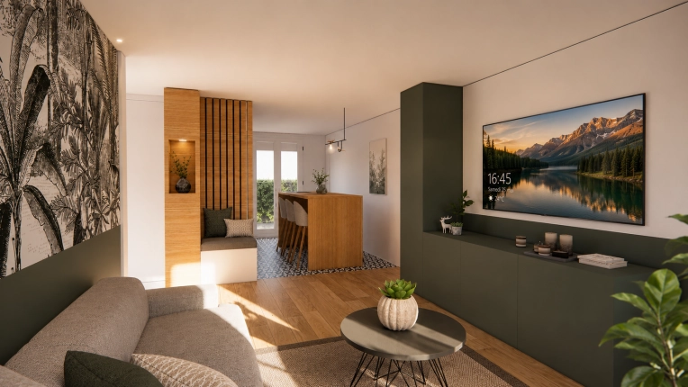 Nature, Feng Shui, Living room, 3D ambiance