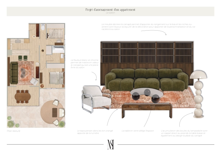 Vintage, Living room, Full Project, Remote Coaching, Shopping list, Plan