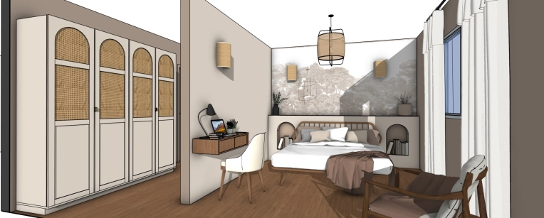 Room, 3D ambiance, Plan, Renovation