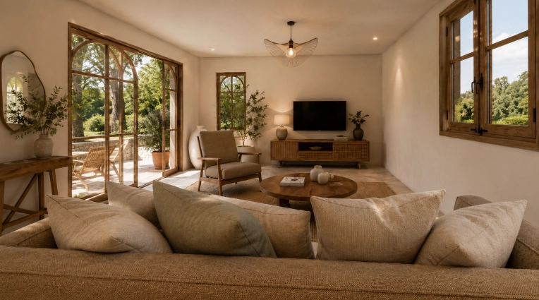 Living room, 3D ambiance, Plan, Renovation