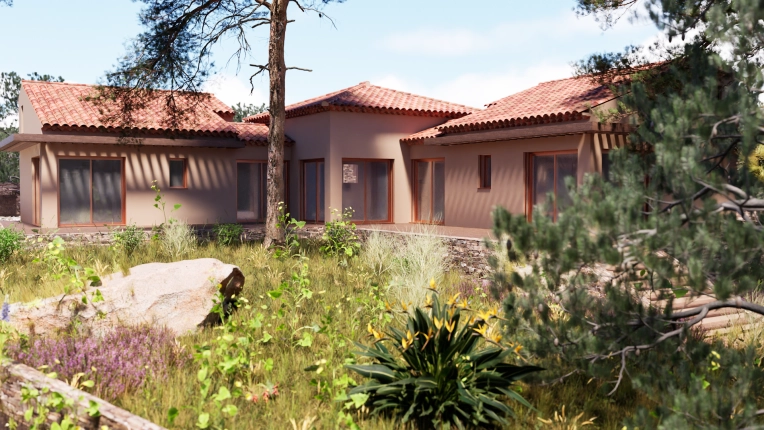 Home, Japanese, Full Project, 3D ambiance, Plan