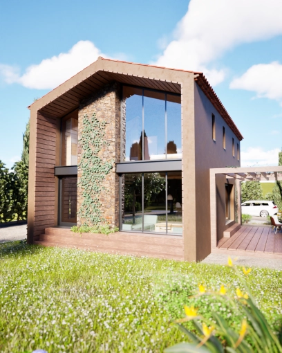 Home, Scandinavian, Full Project, 3D ambiance, Plan