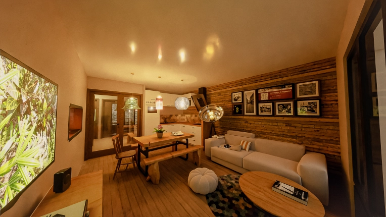Rustic, Flats / Apartments, Full Project, 3D ambiance, Plan, Renovation