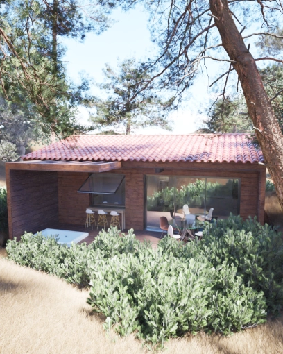 Nature, Tiny house, Consultation Visit, Full Project, 3D ambiance, Plan