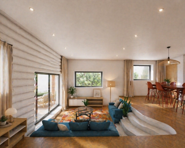 Contemporary, Living room, Full Project