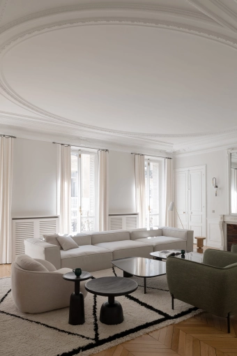 Contemporary, Scandinavian, Living room, Full Project