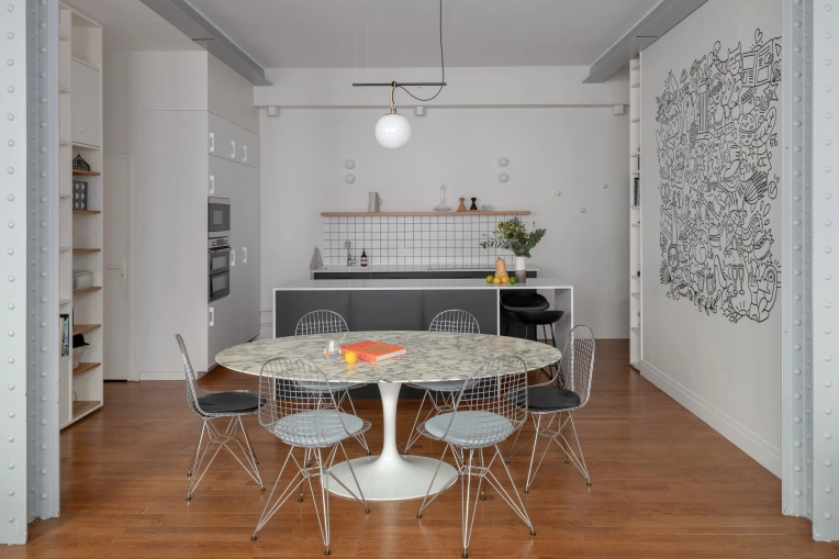 Contemporary, Vintage, Dining room, Full Project