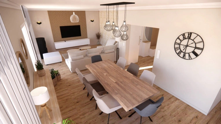 Maison individuelle, Contemporain, Nature, Projet complet, Home staging, Coach shopping, Liste shopping, 3D d'ambiance, Plan