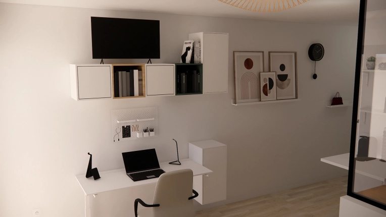 Contemporain, Appartement, Visite conseil, Projet complet, Home staging, Coach shopping, Liste shopping, 3D d'ambiance, Plan
