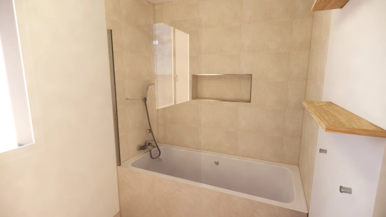 Minimaliste, Salle de bain, Nature, Visite conseil, Projet complet, Coach shopping, Liste shopping, 3D d'ambiance, Plan