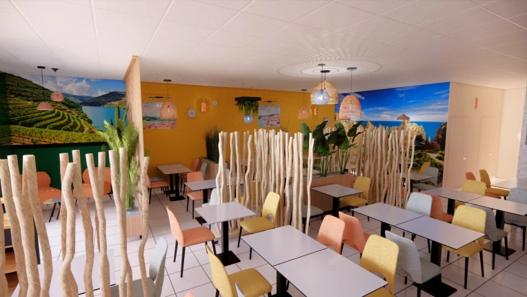 Contemporain, Restaurant, Nature, Visite conseil, Projet complet, Coaching à distance, Coach shopping, Liste shopping, 3D d'ambiance, Plan, Rénovation