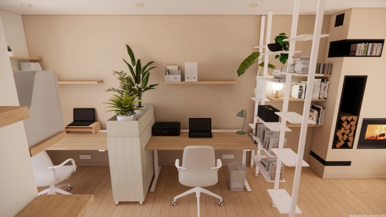 Contemporain, Scandinave, Nature, Bureau, Visite conseil, Projet complet, Coach shopping, Rénovation énergétique, Liste shopping, 3D d'ambiance, Plan, Rénovation