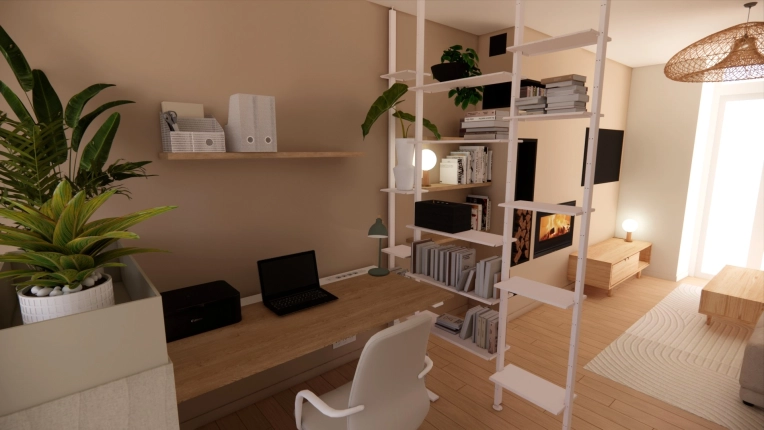 Contemporain, Scandinave, Nature, Bureau, Visite conseil, Projet complet, Coach shopping, Rénovation énergétique, Liste shopping, 3D d'ambiance, Plan, Rénovation
