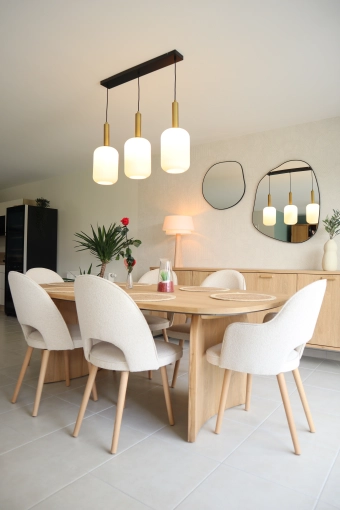 Minimaliste, Scandinave, Nature, Salle à manger, Visite conseil, Projet complet, Coach shopping, Liste shopping, 3D d'ambiance, Plan, Rénovation