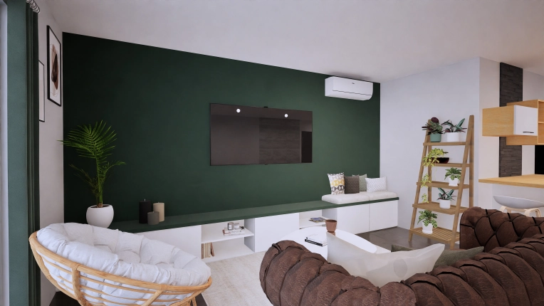 Contemporary, Vintage, Nature, Living room, Remote Coaching, 3D ambiance