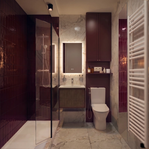 Contemporary, Bathroom, Chic, Full Project