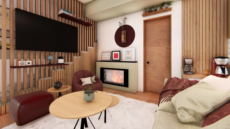 Rustic, Scandinavian, Flats / Apartments, Nature, Consultation Visit, Full Project, Home Staging, Remote Coaching, Coach shopping, Creation of exclusive furniture, Shopping list, 3D ambiance, Textile designer, Plan, Renovation