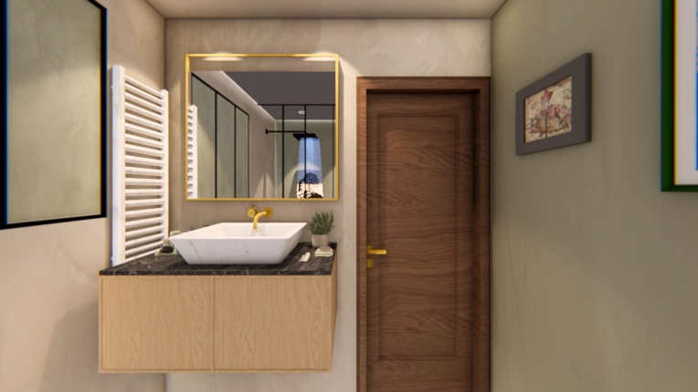 Contemporary, Bathroom, Chic, Nature, Full Project, Home Staging, Shopping list, 3D ambiance, Plan, Renovation