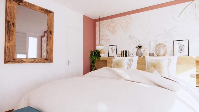 Maison individuelle, Scandinave, Chambre