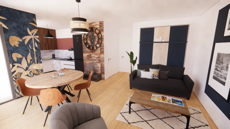 Industriel, Contemporain, Scandinave, Appartement