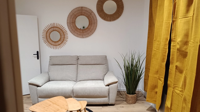 Minimaliste, Contemporain, Appartement, Nature, Salon / séjour