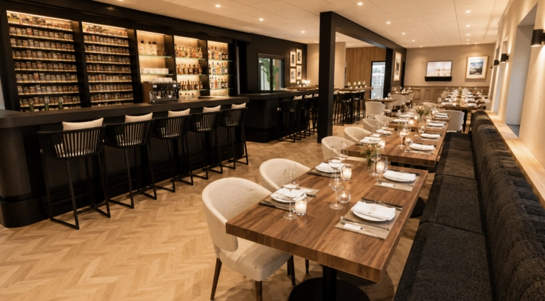 Industrial, Restaurant, Vintage, Chic, Full Project, 3D ambiance, Plan, Renovation