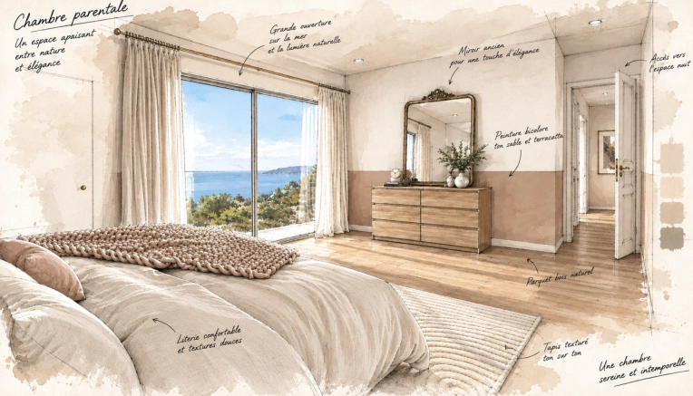 Bohemian, Room, Chic, Full Project, 3D ambiance, Plan, Renovation
