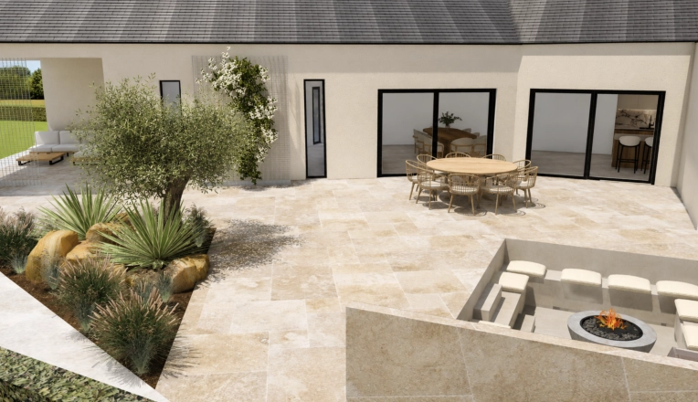 Outdoor/Garden, Chic, Nature, 3D ambiance, Plan
