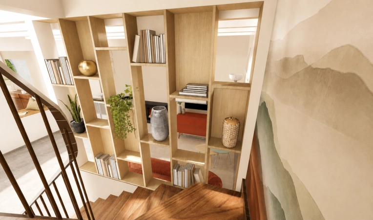 Rustic, Chic, Dressing, Full Project, 3D ambiance, Plan, Renovation