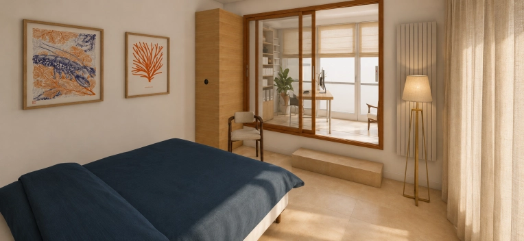 Minimalist, Room, Full Project, Home Staging, 3D ambiance, Plan, Renovation