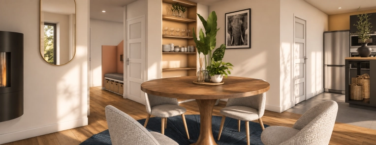 Home, Contemporary, Scandinavian, Dining room, Full Project, Home Staging, Creation of exclusive furniture, Shopping list, Renovation