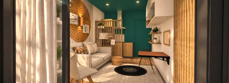 Contemporary, Scandinavian, Commercial Buildings, Buildings Open to the Public, Full Project, Shopping list, 3D ambiance, Plan, Renovation