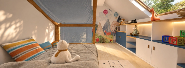 Room, Nature, 3D ambiance, Plan