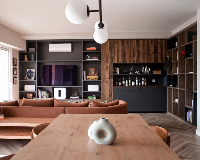 Bohemian, Contemporary, Flats / Apartments, Full Project, Creation of exclusive furniture, 3D ambiance