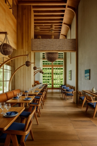Contemporary, Scandinavian, Restaurant, Chic, 3D ambiance