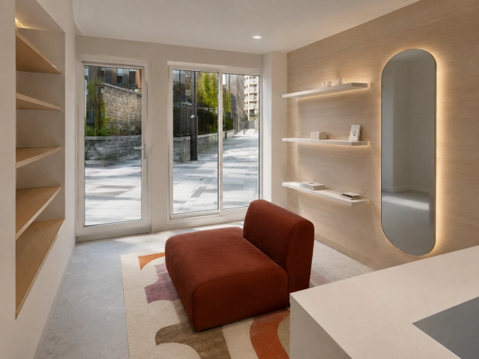 Minimalist, Japanese, Retail / store, Chic, Consultation Visit, Shopping list, 3D ambiance, Plan