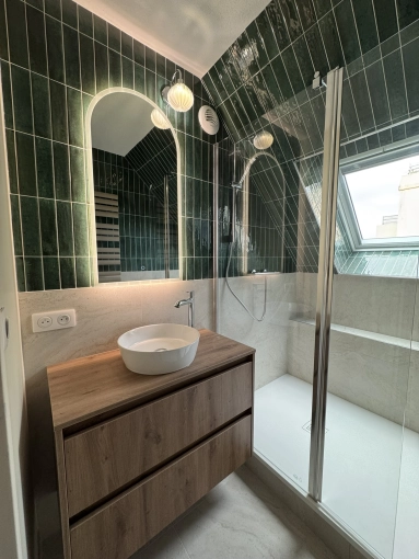 Bathroom, Full Project, Coach shopping, Shopping list, 3D ambiance, Plan, Renovation, Layout