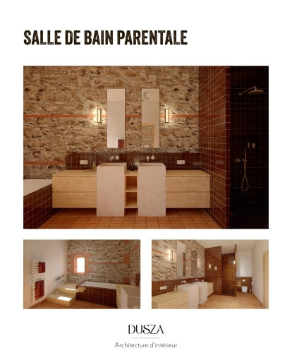Minimaliste, Salle de bain, Projet complet, 3D d'ambiance, Plan, Rénovation