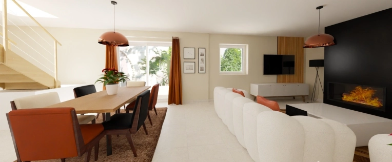 Home, Minimalist, Contemporary, Chic, Remote Coaching, 3D ambiance, Plan