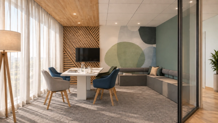 Minimalist, Contemporary, Scandinavian, Commercial Buildings, Chic, Consultation Visit, Creation of exclusive furniture, 3D ambiance, Plan, Renovation