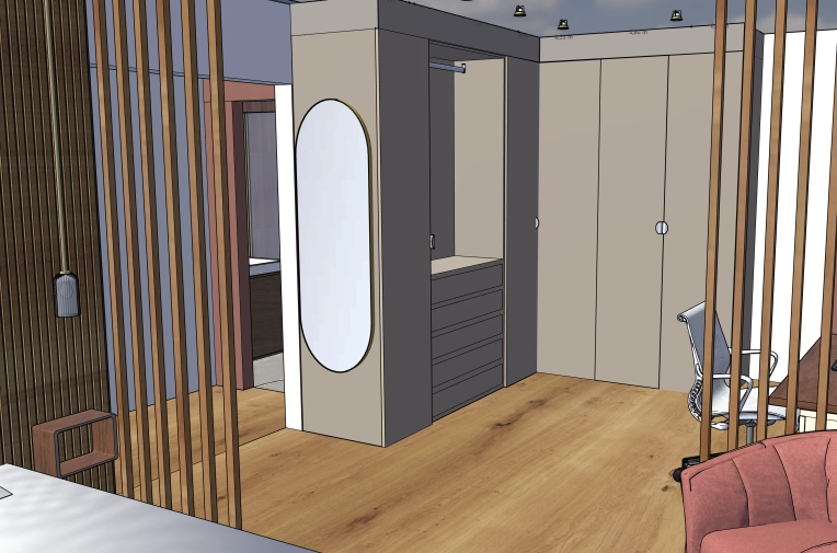Contemporary, Dressing, Full Project, Plan, Renovation
