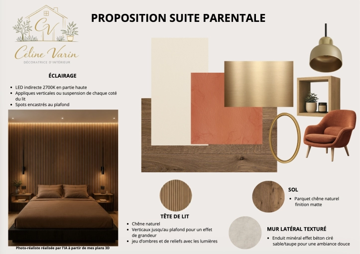 Contemporary, Room, Chic, Full Project, 3D ambiance, Plan